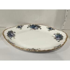 Royal Albert Moonlight Rose Handled 10 1/2 In. Cake Platter